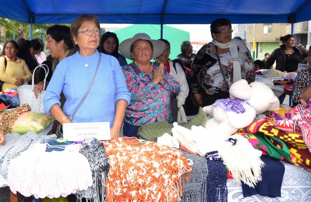 Integrantes de Programa de Adulto Mayor realizan exposición de manualidades por su día