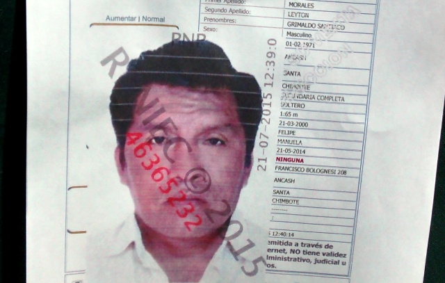 Cayó “Cholo Grimaldo” presuntamente por extorsionar a catedrático en Chimbote