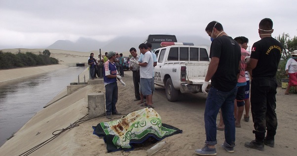 Áncash: agricultor fue hallado muerto en canal de regadío a la altura de la carretera Santa-Chuquicara