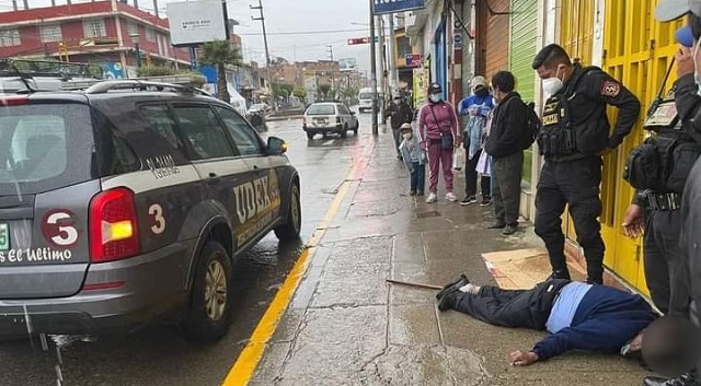 Áncash: adulto mayor fue hallado sin vida en céntrica avenida de la ciudad de Huaraz