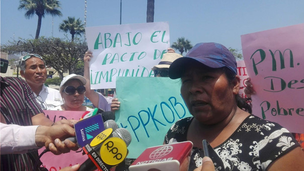 Chimbote: familiares de campesinos asesinados en Santa protestan por indulto a Fujimori