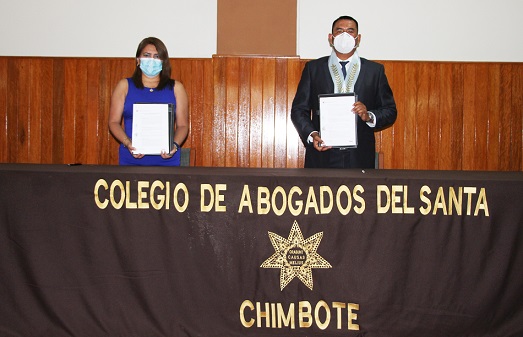 UCV firma convenio interinstitucional con el Colegio de Abogados del Santa