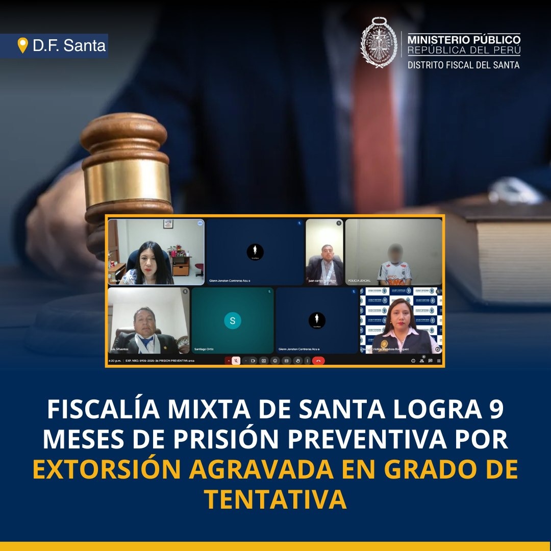 Fiscalía Mixta de Santa logró 9 meses de prisión preventiva por extorsión contra un menor 