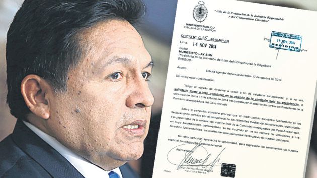 Fiscal de la Nación "pide" se atienda denuncia que interpuso contra presidente de comisión Áncash