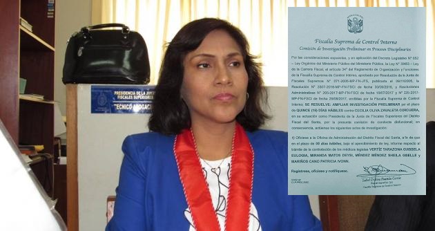 Amplían investigación contra expresidenta de Junta de Fiscales del Santa por presunta contratación irregular de médicos legistas