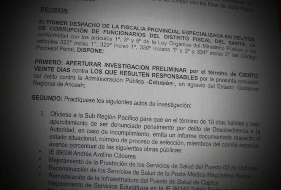 Chimbote: Fiscalía investiga más de 20 obras paralizadas en la región