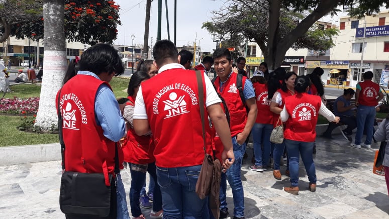 Chimbote: Fiscalizadores del JEES verifican locales de votación previo a la contienda electoral