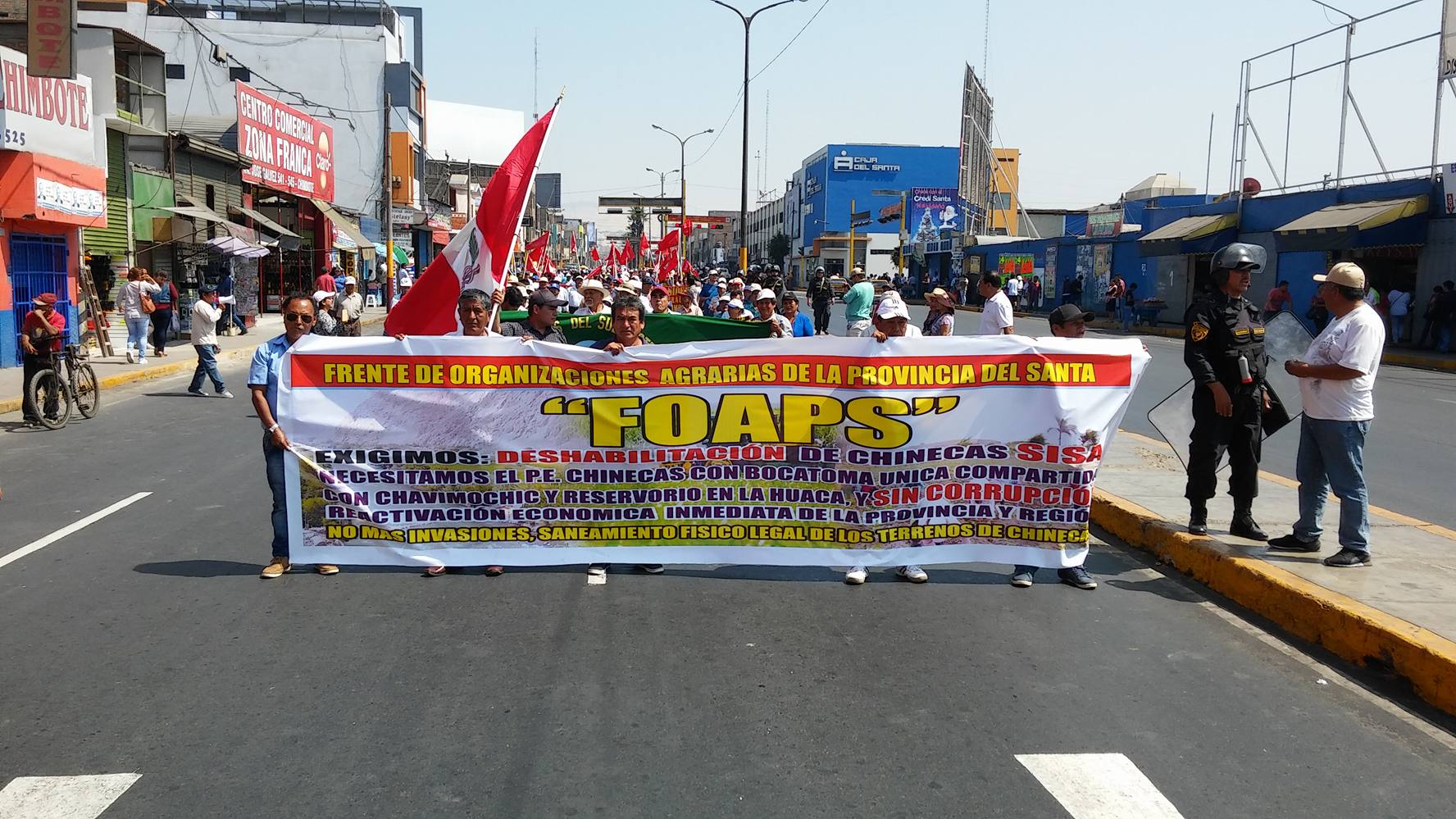 Chimbote: Agricultores se movilizan en rechazo del proyecto especial Chinecas con perfil SISA