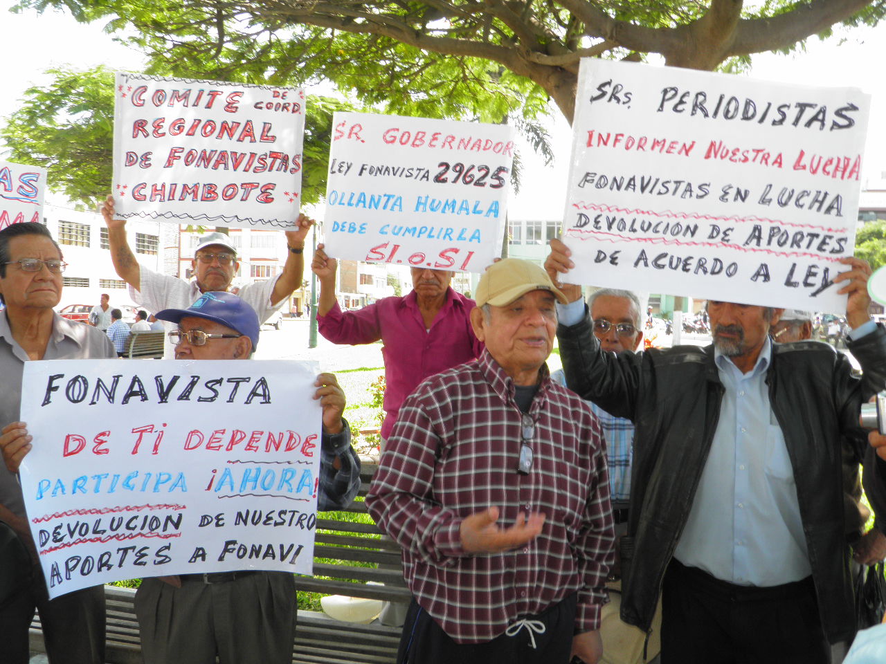 Fonavistas de Chimbote vuelven a exigir la devolución total de sus aportaciones