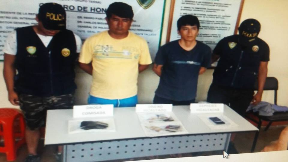 Chimbote: intervienen a sujetos llevando consigo más de 1 kilo de PBC