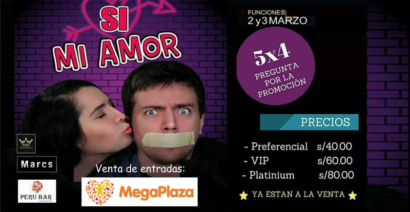 Show comedia "Sí, mi amor” se presentará este 2 y 3 de marzo en Chimbote
