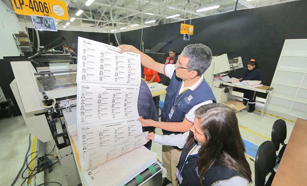 La ONPE empezó impresión de más de 77 mil 200 actas electorales