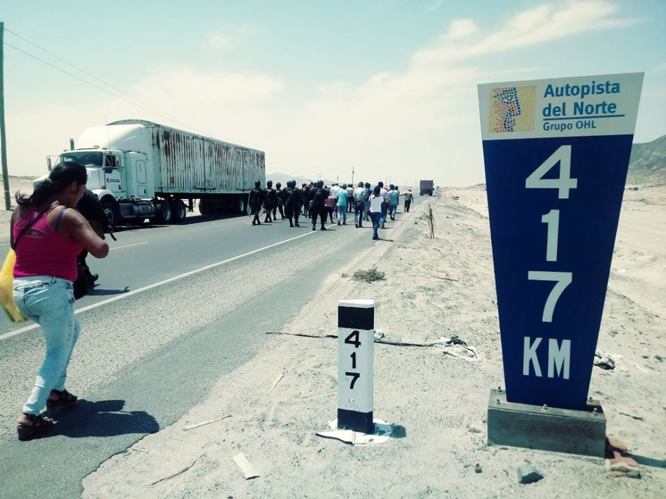 Marcha para exigir la ejecución de la Vía de Evitamiento de Chimbote tuvo poca participación 