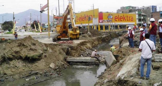 Gerente municipal informó que obras del dren de la avenida Aviación concluirán en el 2020