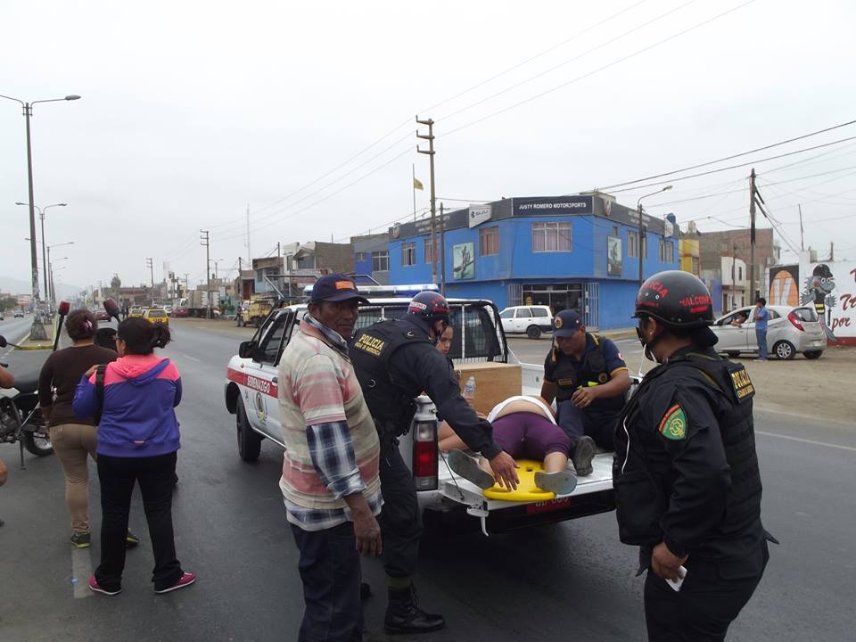 Chimbote: gestante fue golpeada en accidente de tránsito