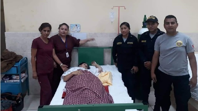 Gestante dio a luz a un robusto bebé al interior de la Comisaría de Pariacoto