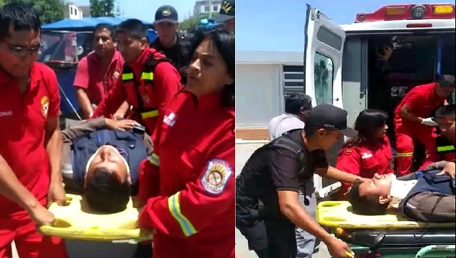 Motociclista resultó herido en violento choque de su unidad contra una mototaxi en Nuevo Chimbote