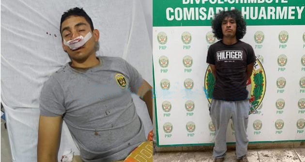 Detienen a sujeto por golpear brutalmente a suboficial en la Comisaría de Huarmey