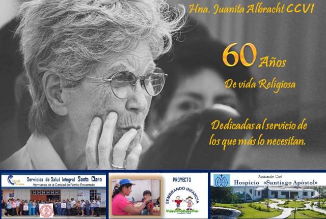 Hermana Juanita Albracht en Chimbote cumplió  60 años de vida religosa
