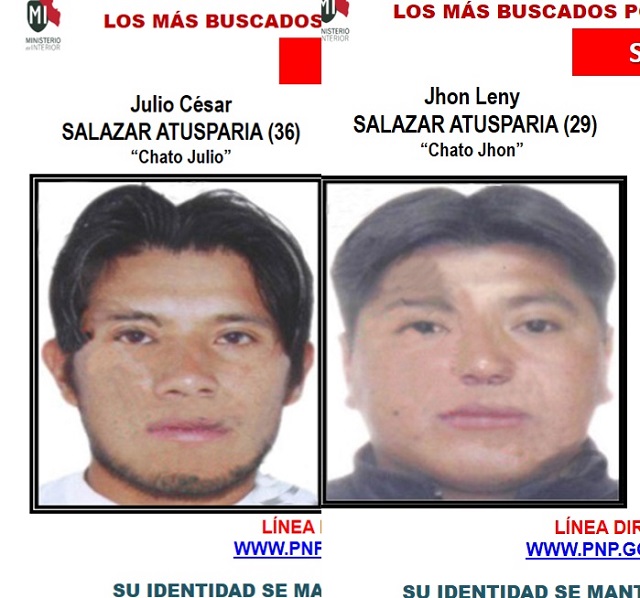 A 10 se elevó el número de los más buscados en Áncash en última lista del Mininter