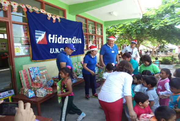 Hidrandina celebró la Navidad con niños de Santa Ana, Chachapoyas y anexos