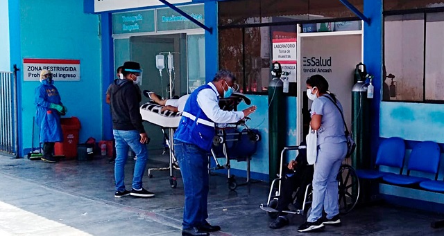 Áncash tiene 409 pacientes hospitalizados por Covid-19, de los cuales 54 están en UCI