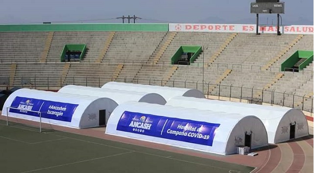 Gobierno Regional de Áncash instala hospital de campaña Covid-19 en estadio de Chimbote