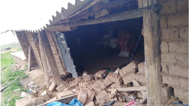 Áncash: dos viviendas colapsan en provincia de Yungay debido a intensas lluvias