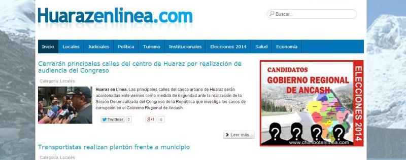 ¡Hoy nace un nuevo medio de comunicación digital en Áncash: Huaraz en Línea!