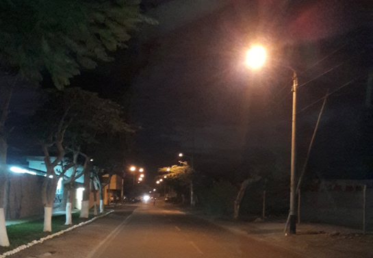 Hidrandina entregó obras de iluminación en vías de acceso a Nepeña y Cerro Blanco