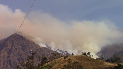 Macate: ocho caseríos en peligro tras registrarse incendio en Huaylas 
