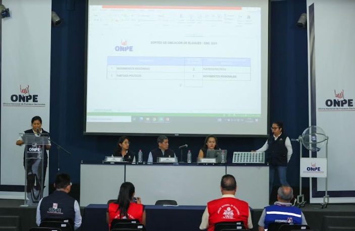 Onpe sorteó ubicación de bloques de organizaciones políticas en la cédula de sufragio