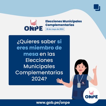 Conoce si fuiste elegido como miembro de mesa para elecciones complementarias
