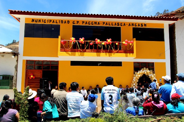 Pallasca: inauguran moderno local municipal en pueblo de Paccha