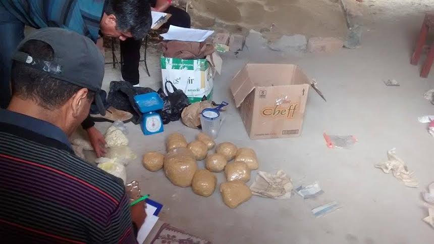 La Policía incautó  más 15 kilos de PBC  en vivienda de  “Nuevo Horizonte”