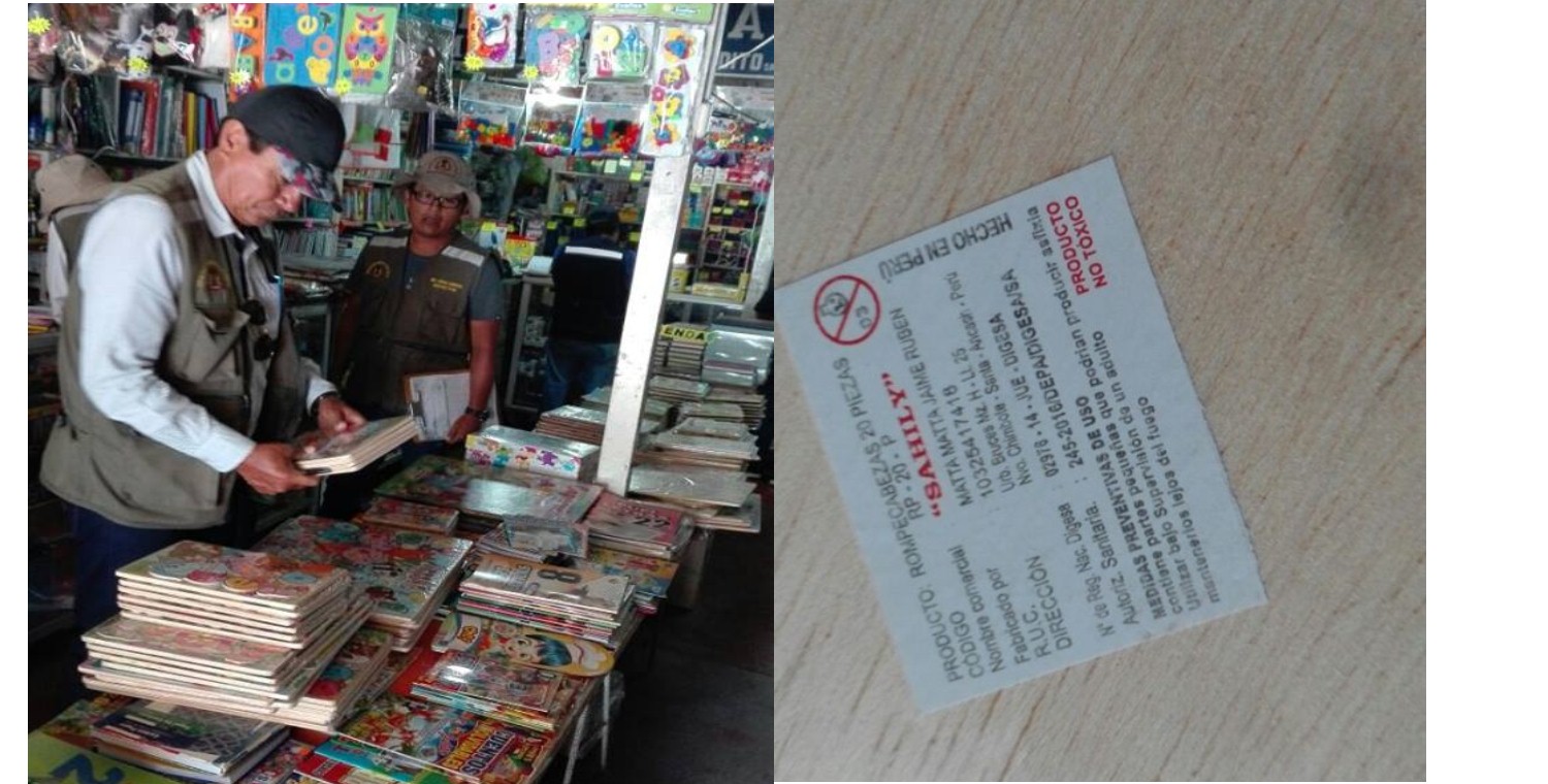 Chimbote: incautan 40 rompecabezas de librería por no tener stikers de autorización sanitaria 