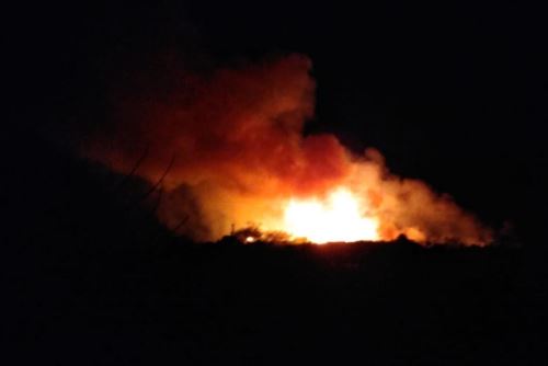 Casma: incendio forestal dañó pastizales y cultivos