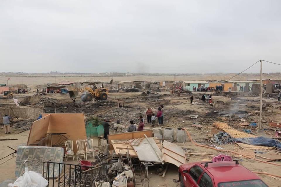 Nuevo Chimbote: llevan ayuda a familias afectadas por incendio en Palmeras del Golf y Los Jardines
