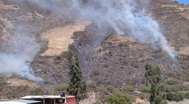 Incendio forestal arrasó pastos naturales en la provincia de Huaraz