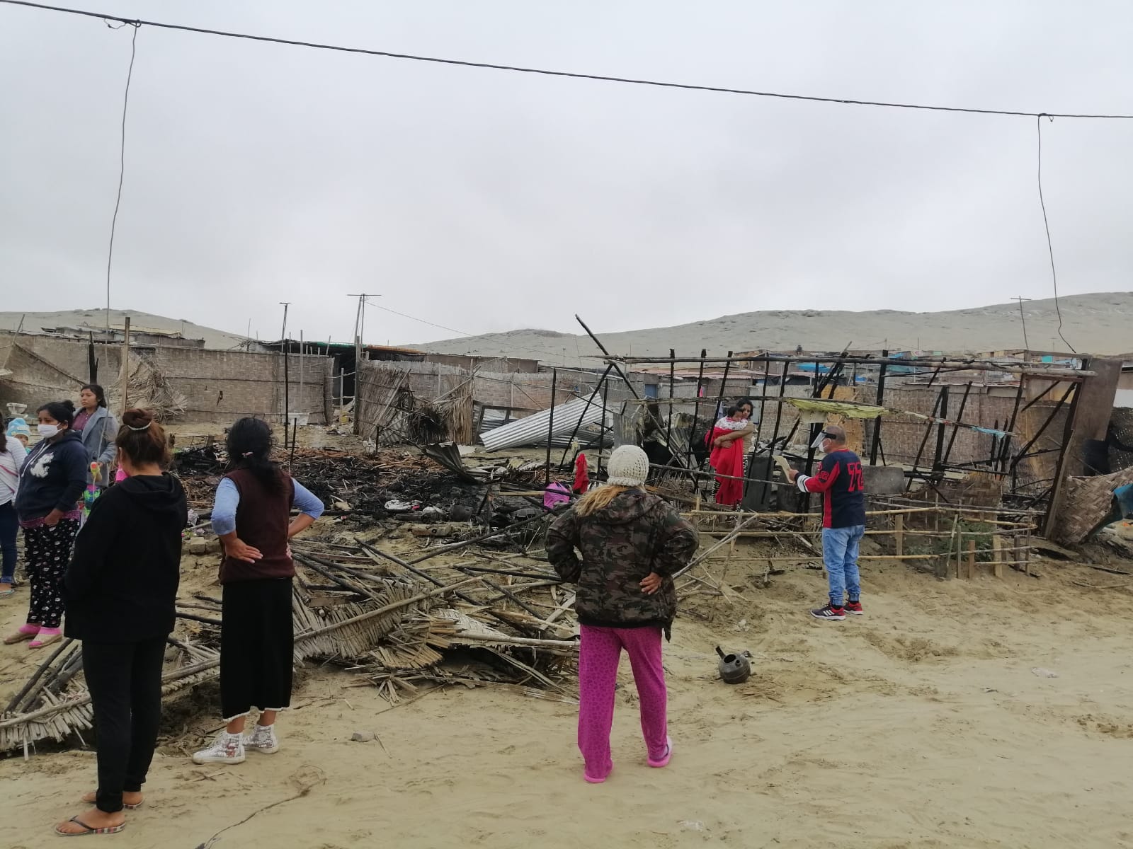 Áncash: voraz incendio en Huarmey deja cuatro personas damnificadas