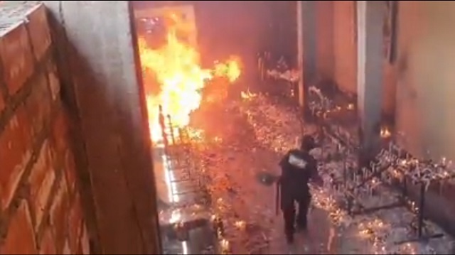 Áncash: velatorio de la Virgen de la Asunción de Huata se incendió ante la mirada atónita de sus fieles