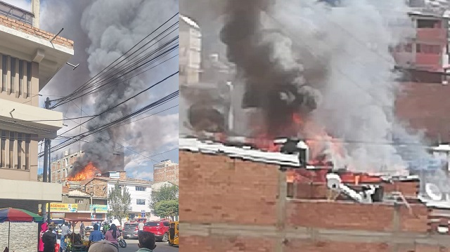 Áncash: pollería Santo Domingo se incendió en el centro de Huaraz
