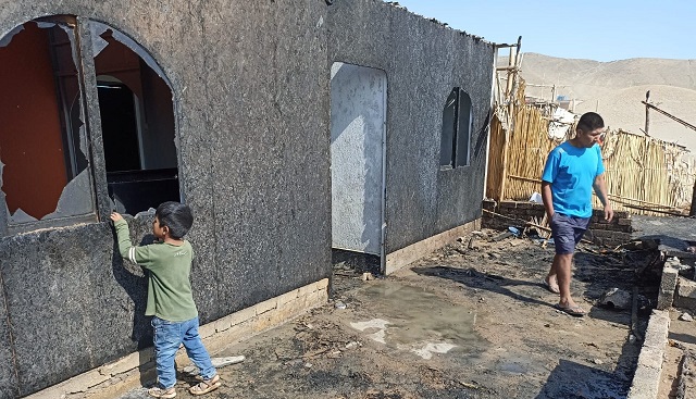 Dos viviendas se incendiaron en asentamiento humano Al Fondo Hay Sitio de Huarmey