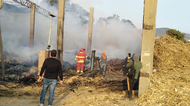 Cortocircuito desencadena voraz incendio en ex hacienda San Dionisio en distrito de Santa