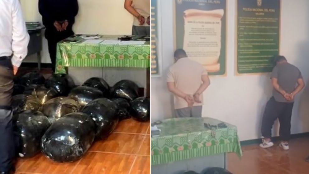 Áncash: durante operativo capturan a dos policías con marihuana 