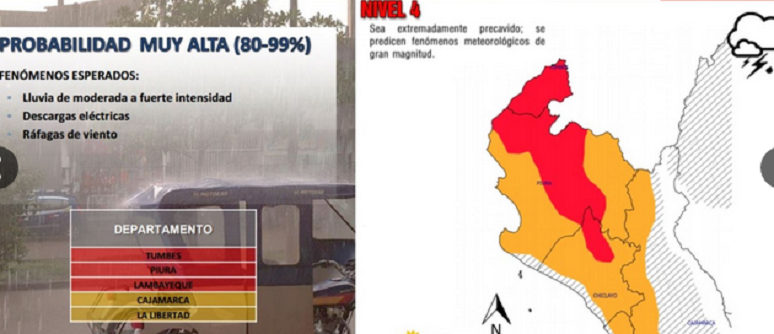 Pronostican lluvias en la sierra y costa de las regiones del norte desde hoy