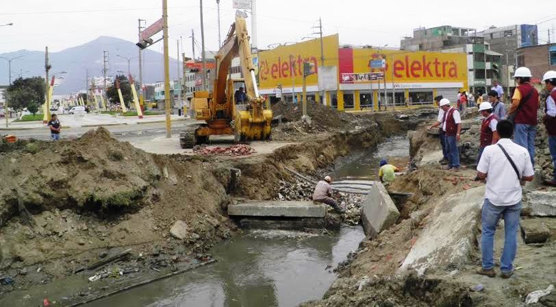    Colegio de Ingenieros inspecciona dren que generó impresionante aniego en Aviación