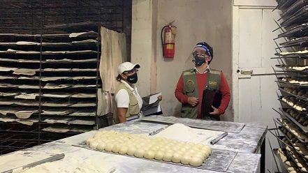Comuna provincial verifica que panaderías cumplan protocolo sanitario para evitar contagio del covid-19