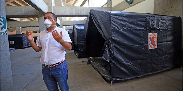 Instalan 80 carpas en estadio Centenario y otras 40 en Huaraz para acoger a ancashinos
