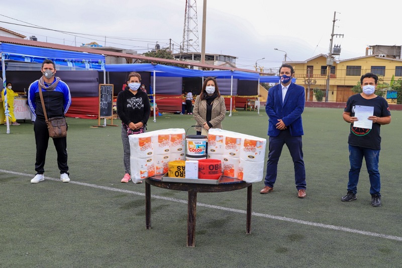 Chimbote: entregan insumos en mercados temporales para prevenir contagios del covid-19